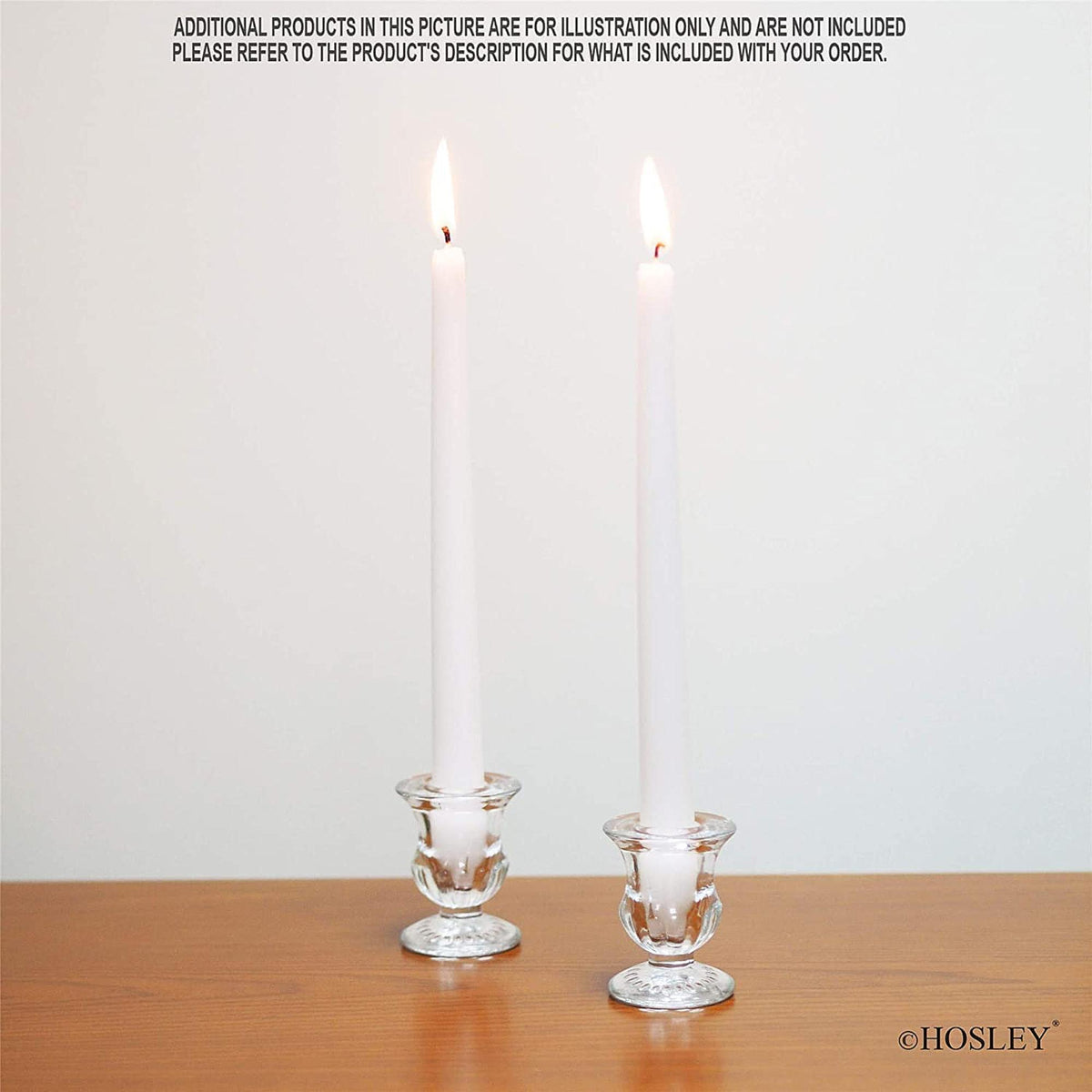 HOSLEY®  Clear Glass Taper Candle Holders, Set of 72, 2.5 inches High each