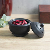 HOSLEY® Ceramic Electric Liquid Potpourri Pot Warmer,  Black color,  5 inches High