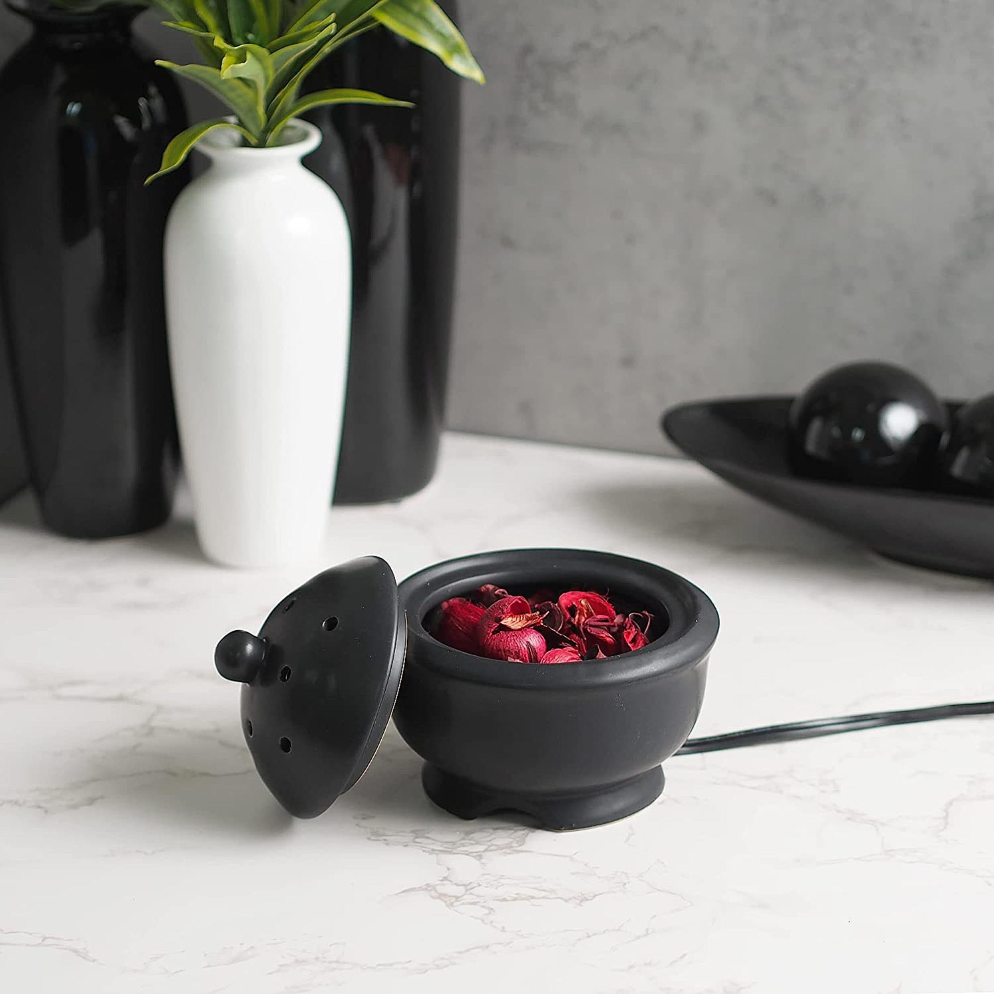 HOSLEY® Ceramic Electric Liquid Potpourri Pot Warmer, Black color, 5 i –  The Hosley Store
