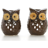 HOSLEY® Ceramic Owl Oil Warmers , Set of 2, 4.9 Inches High