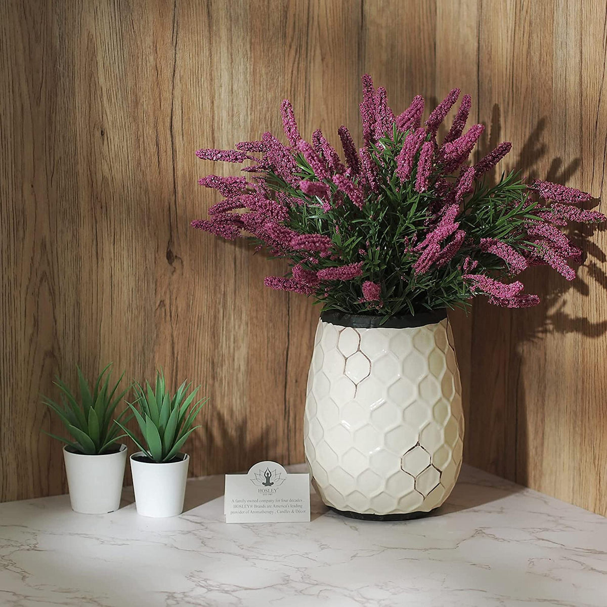 HOSLEY® Ceramic Honeycomb Vase,  7.5 Inches High