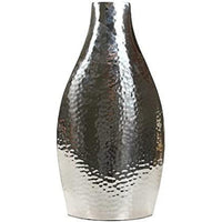 HOSLEY® Metal Vase, Silver Finish, 17 Inches High