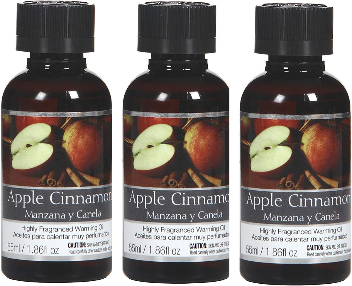 Premium Apple Cinnamon Fragrance Warming Oils-Box of 5/55 ml 1.86 fl oz ea. Ideal Gift for Weddings, spa, Reiki, Meditation, Bathroom Settings