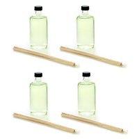 Essence of Elegance Set of 2 Vanilla Almond Reed Diffuser Refill Oils (200ml Each) with Chic Diffuser Bottle and Stylish Reed Sticks Aromatherapy Delight for Modern Living Spaces