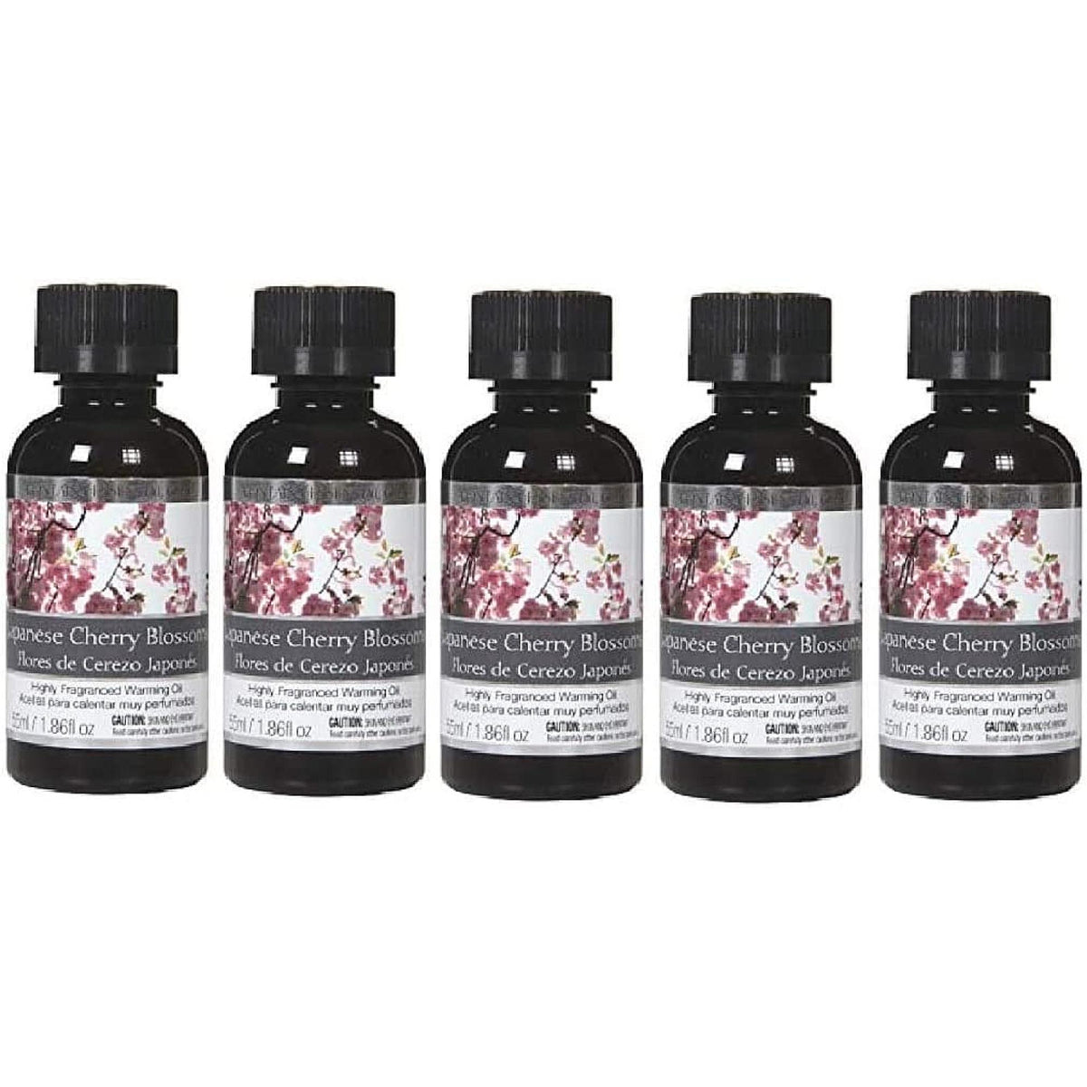 Set of 3, 55 ml Japanese Cherry Blossoms Fragrance Warming Oils. Ideal Gift for Weddings, Spa, Meditation Settings. P1