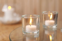 Glass Clear Chunky Candle Holders, Set of 24, 2.4inches High each