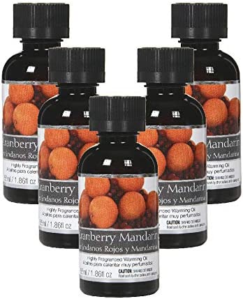 Set of 3, 55 ml Cranberry Mandarin Fragrance Warming Oils. Ideal Gift for Weddings, Spa, Meditation Settings. P1