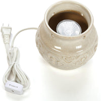 HOSLEY®  Ceramic Electric Candle Warmer,  Cream Color, 6 inches High