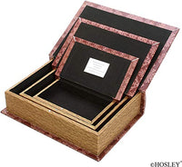 Memory Book Boxes, Red color, Set of 3,  12" 10", 8" High,  Value Pack 2 sets