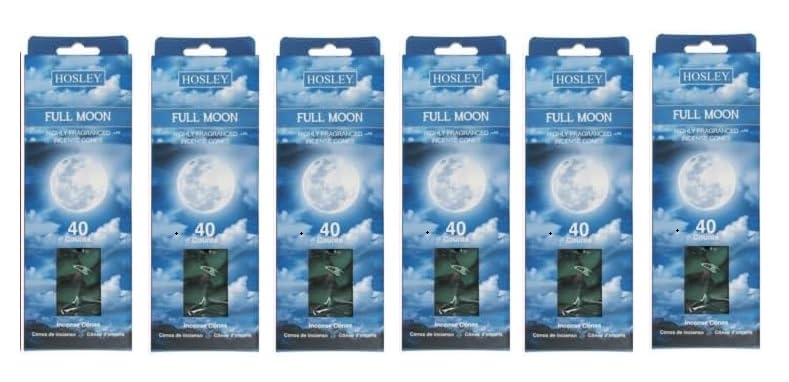 Full Moon Fragrance Incense Cones Infused with Essential Oils for Tranquil Bliss and Aromatic Elegance Pack of 240 Incense Cones 6 Pack