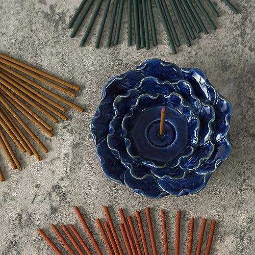 Aromatherapy Incense Set of 60 Stick Bulk Pack Ceramic Spa Assortment with Flower & Sticks Relaxing Fragrances Gift for Spa Lovers