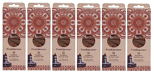 120 Pack of Backflow Fragrance Incense Cones Frankincense Infused with Essential Oils. Ideal Gift for Wedding, Events, Aromatherapy, Spa, Reiki, Meditation, Bathroom Setting