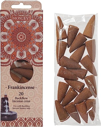 120 Pack of Backflow Fragrance Incense Cones Frankincense Infused with Essential Oils. Ideal Gift for Wedding, Events, Aromatherapy, Spa, Reiki, Meditation, Bathroom Setting