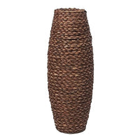 Timeless Tranquility 24 High Wood and Grass Floor Vase Elevate Your Space with Natural Elegance Home Center Piece Decor