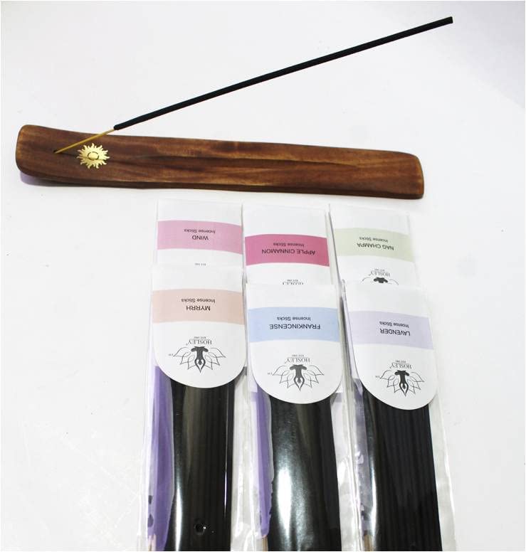 Soothe Your Senses with 120 Incense Sticks Frankincense, Nag Champa, Lavender, Myrrh, Wind, Apple Cinnamon, and a 12 Inch Holder Elevate Your Space with Aromatherapy Bliss