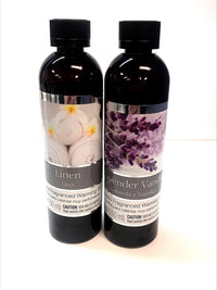 Set of 2 Assorted Fragrance Warming Oils 5oz Each-Lavender Vanilla & Linen. Ideal for Spa Meditation Bathroom Wellness Gift