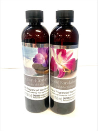 Set of 2 Assorted Fragrance Warming Oils 5oz Each-Exotic Sandalwood & Ocean Flowers. Ideal for Spa Meditation Bathroom Wellness Gift