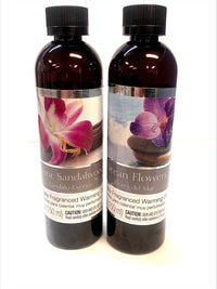 Set of 2 Assorted Fragrance Warming Oils 5oz Each-Exotic Sandalwood & Ocean Flowers. Ideal for Spa Meditation Bathroom Wellness Gift