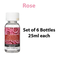 Premium Concentrated Tender Rose Petals Warming Oil for Aromatherapy, Meditation, Yoga, Spa Highly Scented Fragrance Oils for Home 25 ml Bottles (Pack of 6)