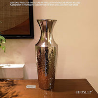 HOSLEY® Metal Floor Vase,  Silver Finish,  18 Inches High