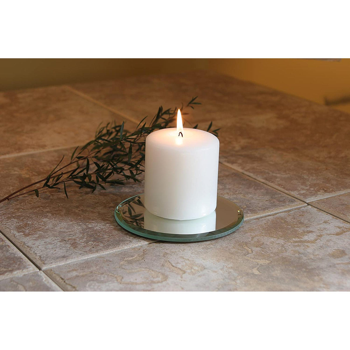 HOSLEY®  Unscented Pillar Candles, White Color, Set of 4, 4 inches High each