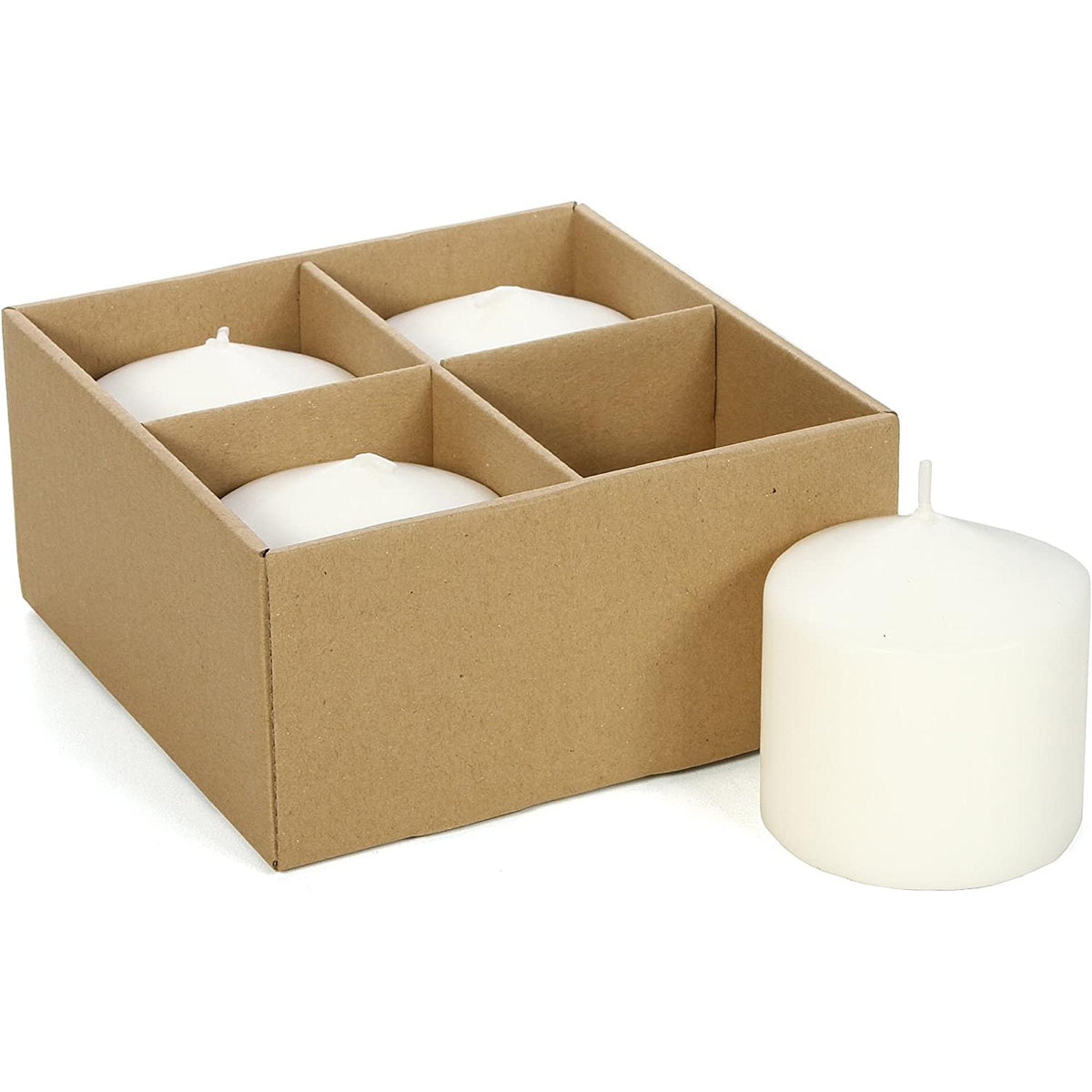 HOSLEY®  Unscented Pillar Candles Set of 16, 3 inches D x 3 inches H each