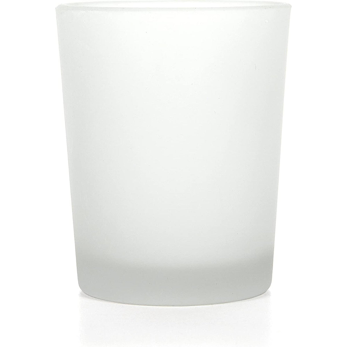 HOSLEY®  Glass Votive / Tea Light Holder, Frosted White Finish, Set of 12