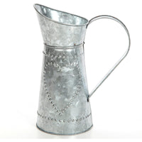 HOSLEY®Iron Galvanized  Pitcher, 9.25 inches High