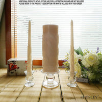 HOSLEY®  Wedding Unity Candle Set Includes 1 Pillar and 2 Taper Candles, Cream Color