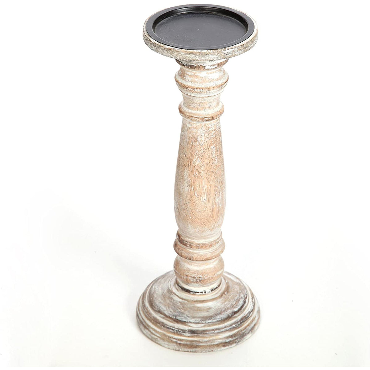 HOSLEY®  Wood Pillar Candleholder,  12 inches High
