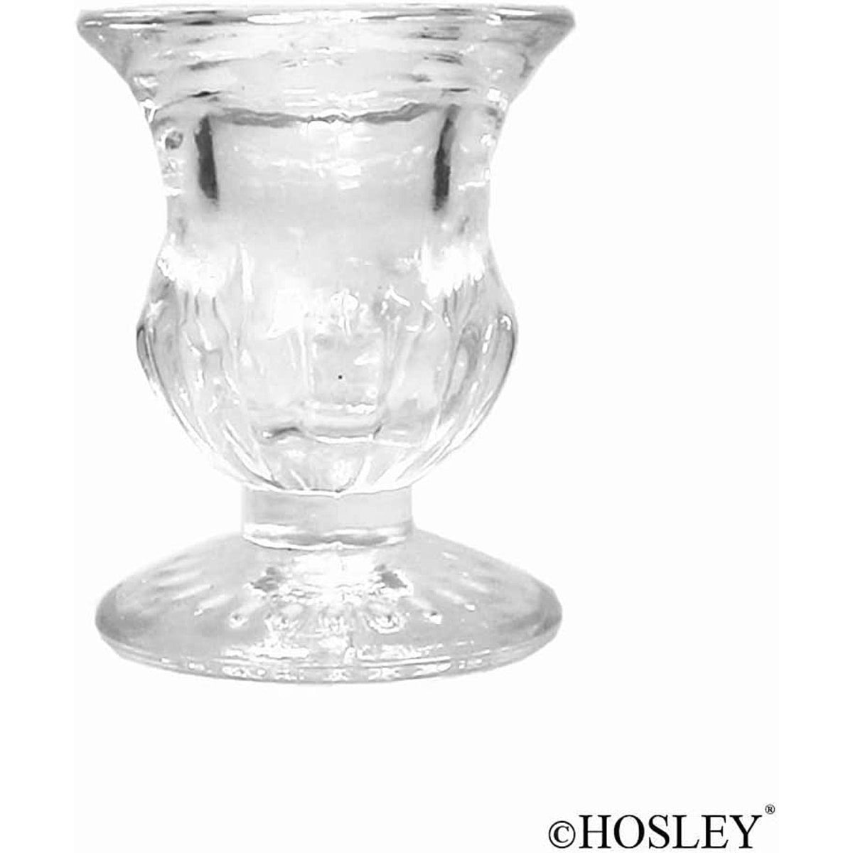 HOSLEY®  Clear Glass Taper Candle Holders, Set of 24, 2.5 inches High each