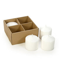 Unscented Pillar Candles Set of 16, 3 inches D x 3 inches H each