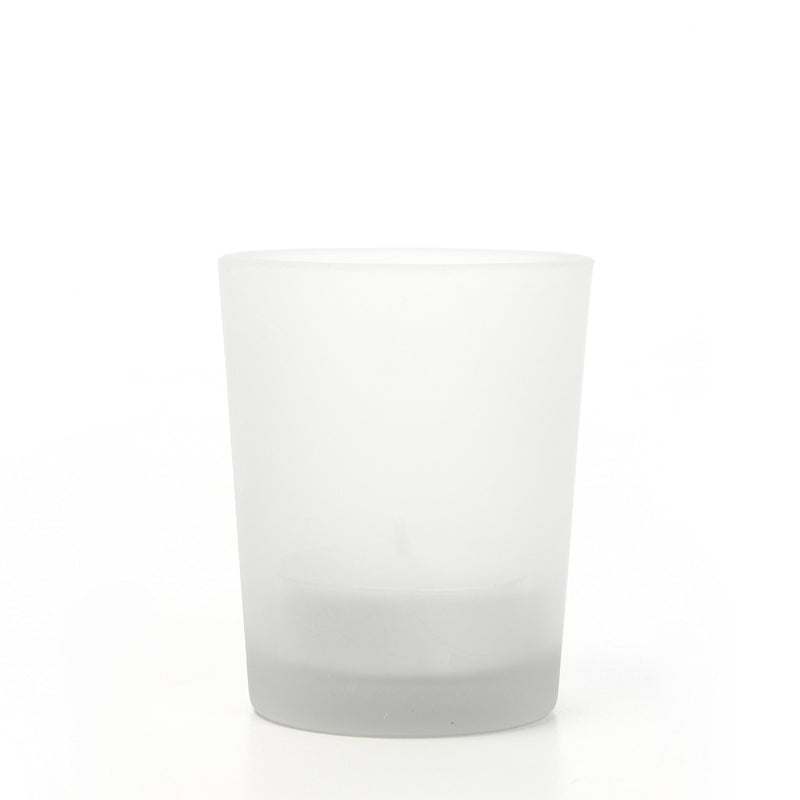 Glass Votive / Tealight Holder, Frosted White Finish,  Pack of 48