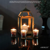 Glass Filled Scented Votive Candles, 6 Pack