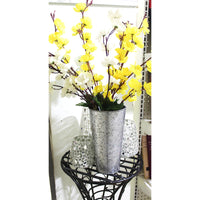 HOSLEY® Iron Galvanized Vases French Buckets, Set of 3, 9 inches High each ,