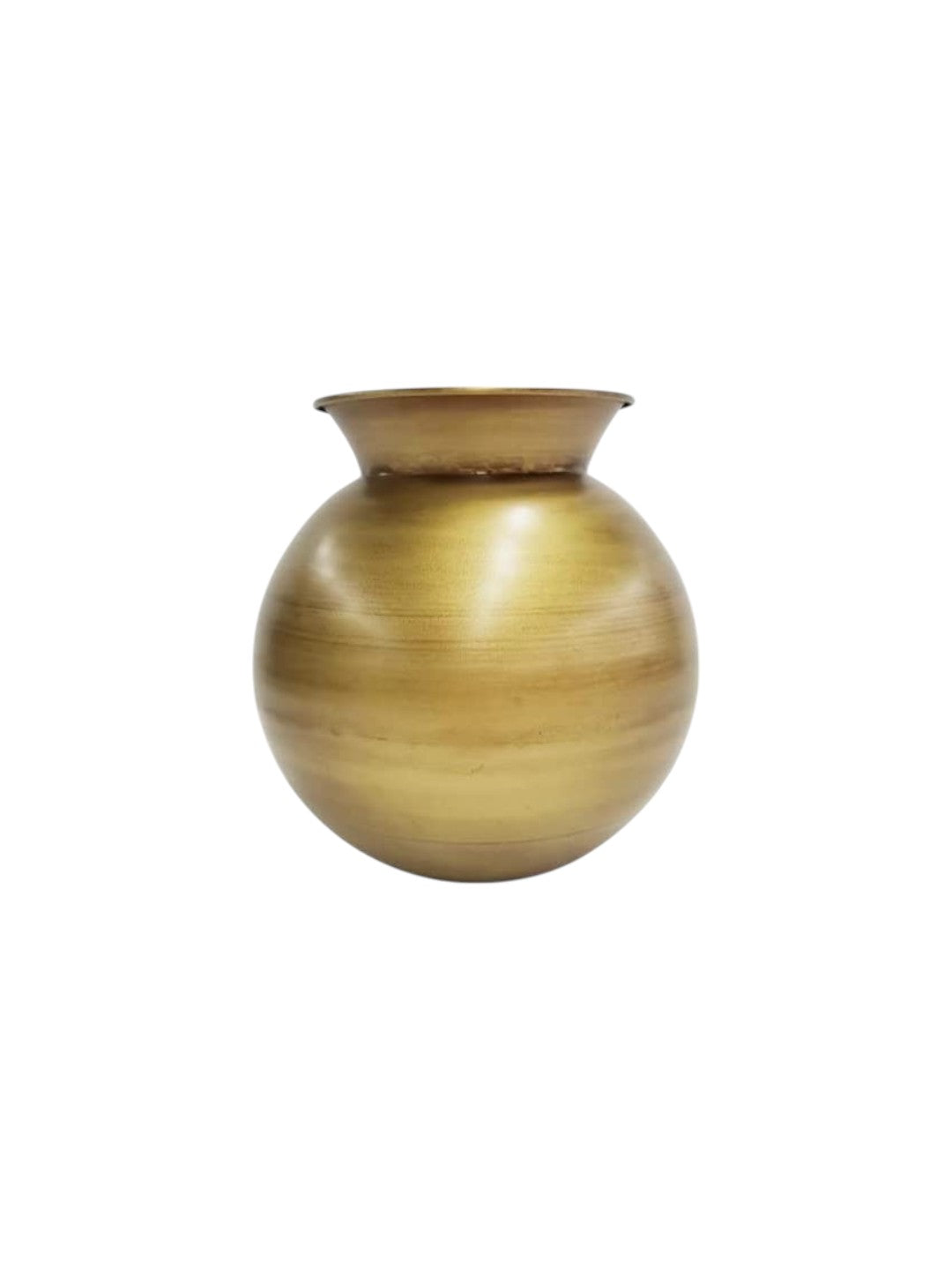 Metal Traditional Vase, Gold Finish, 8.25 Inches  High