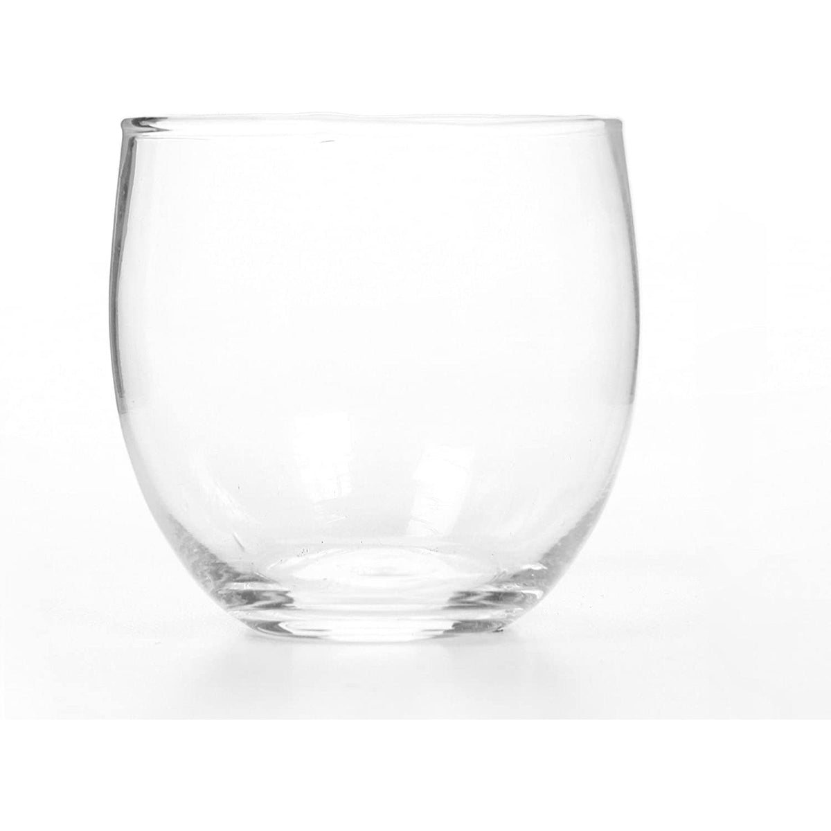 HOSLEY®  Glass Clear Tea Light Holders,  Roly Poly Style, Set of 12, 2.5 inches Diameter each