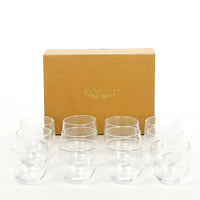 Glass Clear Tealight Holders Roly Poly Style, Set of 24, 2.5 inches Dia each