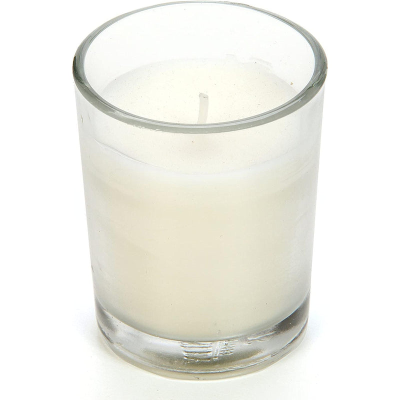 Clear Glass Filled Unscented Votive Candles, Ivory Color, 240 pack