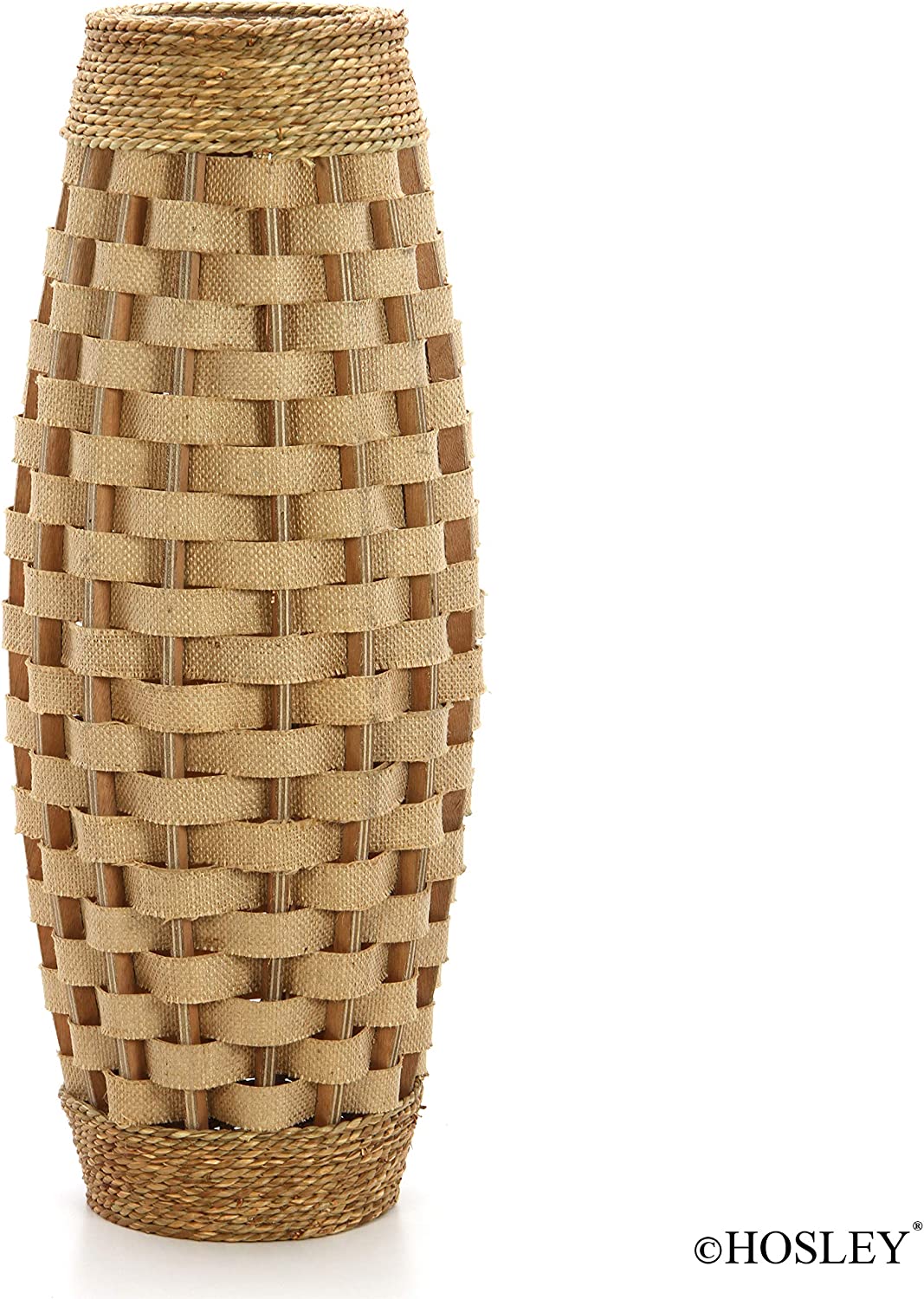 Natural weaving  Floor Vase,   Brown,  24 Inches High