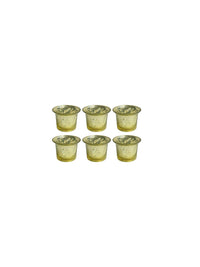 Metallic Gold Glass Tea Light Candle Holders | Set of 6