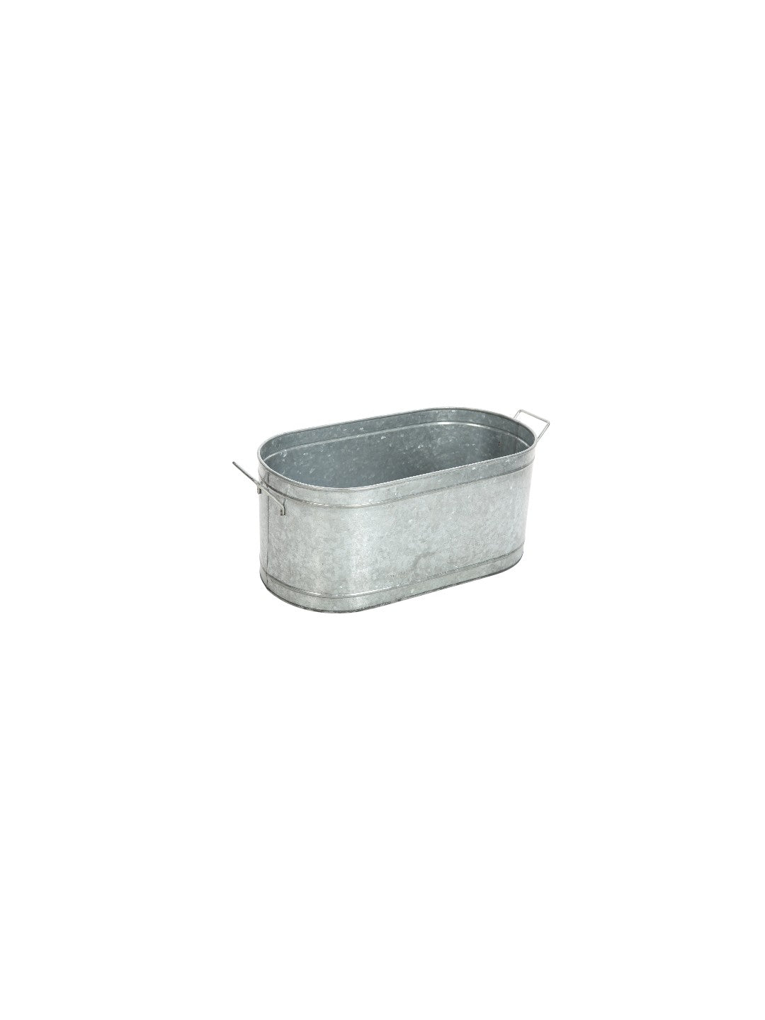 18 Inch Long Galvanized Oval Beverage Party Tub Chiller. Garden Planter Serve Ware. Ideal for Patio Garden O3