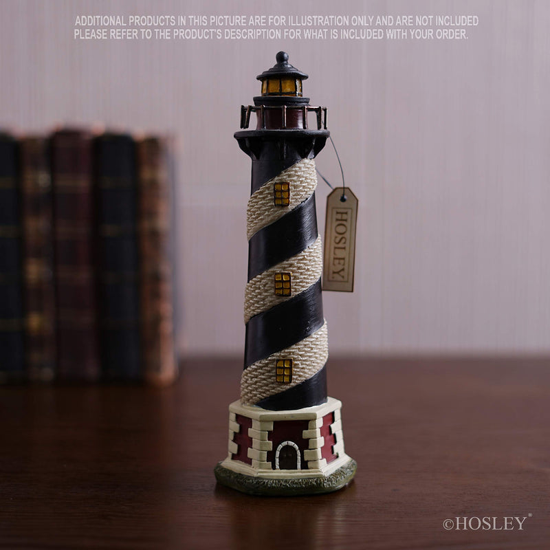 8 Inch Tall Tabletop Resin Lighthouse Blinking Tower Light Ideal Farmhouse Gift for Teacher Appreciation Wedding Home Party Favor Spa Reiki Meditation Bathroom Settings O6