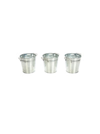 Iron Galvanized Planters , 3 Pack, 5 inches Dia. each