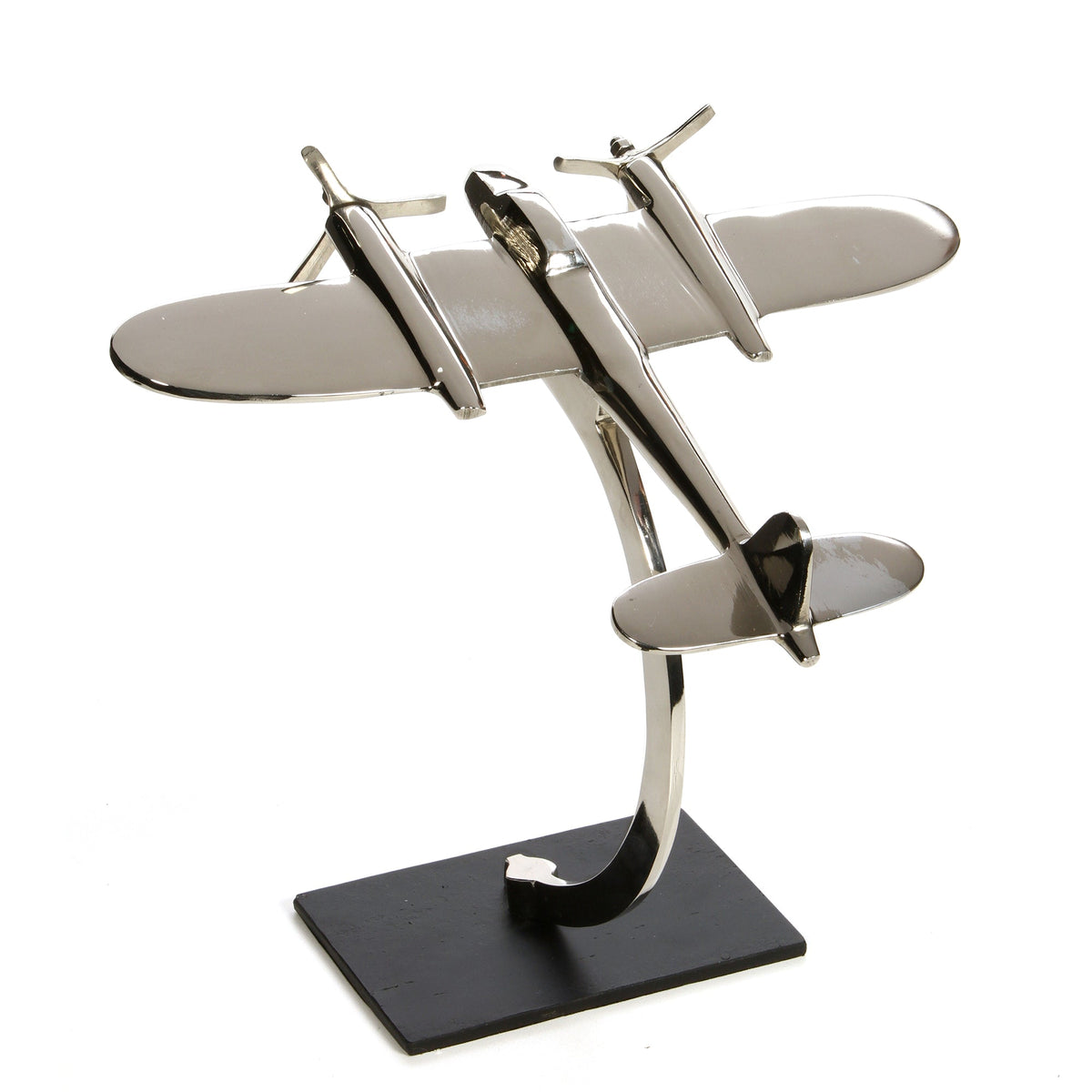 Mid-Century Modern Decorative Tabletop Sculpture Plane - Your Choice of Designs (B-Silver Plane)