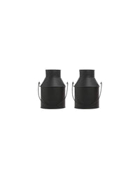 Zinc Jug Vases/Planters, Black Color, Set of 2, 7 Inches High each