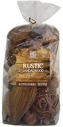 Rustic Sandalwood Chunky Potpourri- 5 Oz. Perfect for Wedding or Special Occasion; for Everyday use, Wedding, Events, Aromatherapy, Spa, Meditation O4