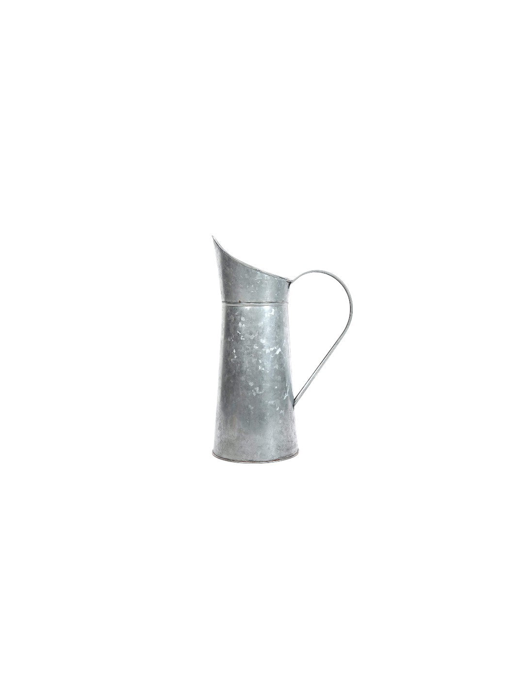 Iron Galvanized Pitcher, Set of 2, 14 inches High each