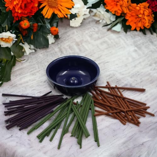 Aromatherapy Incense Set of 60 Stick Bulk Pack Ceramic Spa Assortment with Flower & Sticks Relaxing Fragrances Gift for Spa Lovers