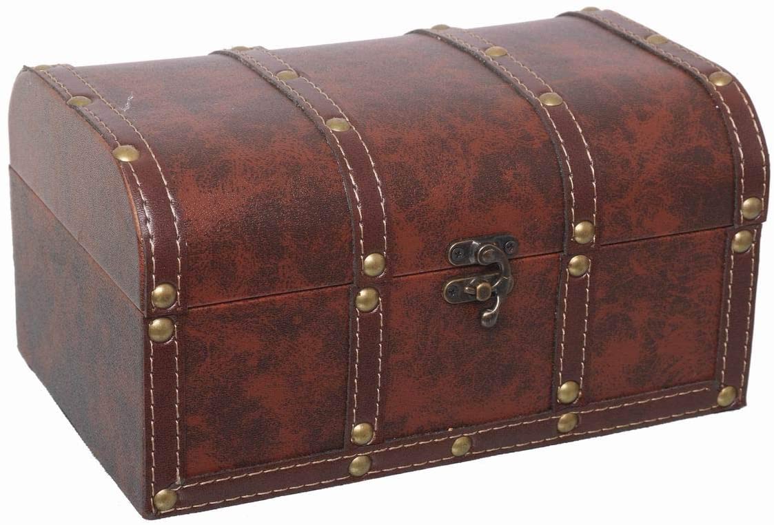 Brown Decorative Storage Box 9.25 Inch Long. Ideal Gift for wedding study home den dorm spa aromatherapy memories W5